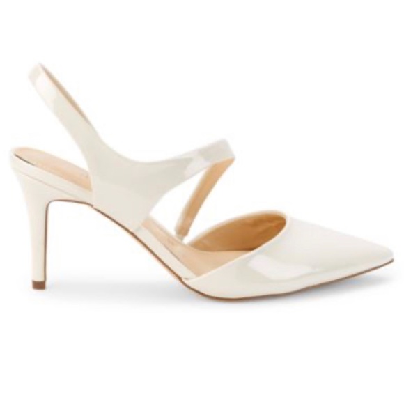 CALVIN KLEIN 🆕 Pointed Toe Slingback Pumps in Ivory. Size 9.5. - Picture 2 of 6